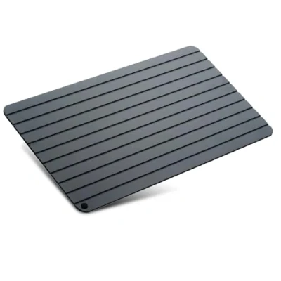 Image de Plateau de Decongelation Plaque Rapide Planche pour Viande et Degivrage des Aliments Congeles sans Electricite 35,5 x 20 CM