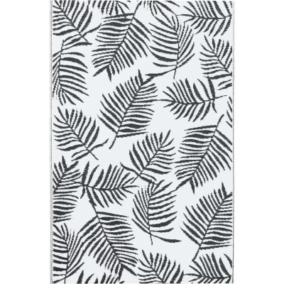 Afbeelding van Buitenkleed 160x230 cm PP wit en zwart