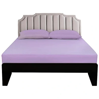 Afbeelding van Lirex Hoeslaken, 150 x 200 cm, 100% katoen, 300 draden/cm², zacht en ademend, roze
