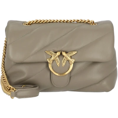 Afbeelding van Pinko LOVE PUFF Classic Schoudertas, Dames, Maat: One Size, Beige