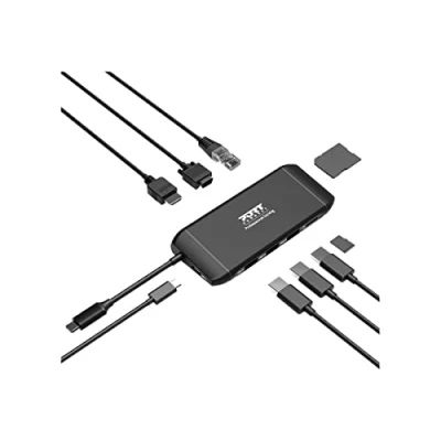Afbeelding van Port Connect Dockingstation 1 X 4K USB C 7 Apparaten 100W SD kaart lezer Zwart