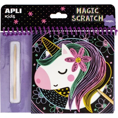 Afbeelding van Apli kids krasplaatjes happy