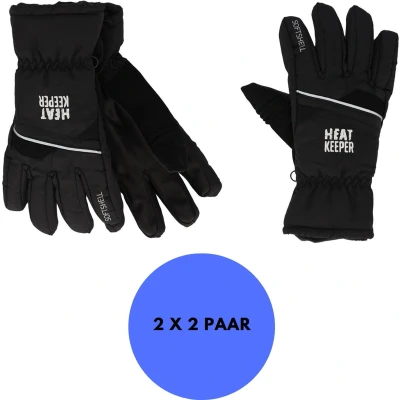 Afbeelding van Heatkeeper Ski Handschoenen (PRO) dames Zwart L/XL 2 Paar wintersport