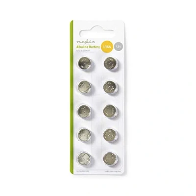 Afbeelding van Knoopcel batterij LR44 Nedis 10 stuks (Alkaline, 1.5 V)