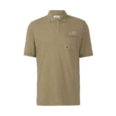 Afbeelding van s.Oliver Stickerei Poloshirt, Heren, Maat: 3XL, Olivgrün