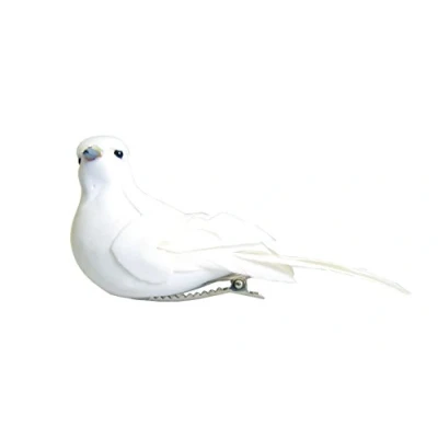 Image de Oiseaux décoratifs blancs (sur pince) 2 pièces artémio