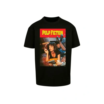 Afbeelding van Merchcode Pulp Fiction Poster Oversize Heren T shirt XL Zwart