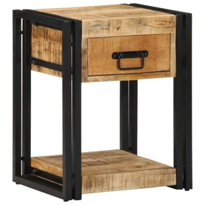 Afbeelding van vidaXL Nachtkastje 40x35x50 cm massief ruw hout mango