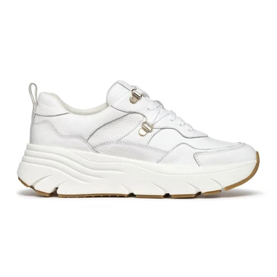 Afbeelding van Geox D Diamanta Sneakers laag, Dames, Maat: 41, White Leer