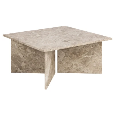 Afbeelding van Hjem Interiors Neo Vierkante Salontafel Marmer Latte
