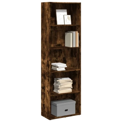 Afbeelding van vidaXL Boekenkast 60x30x189 cm bewerkt hout gerookt eikenkleurig