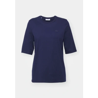 Afbeelding van Lacoste Tshirt basic, Dames, Maat: 38, Navy blue