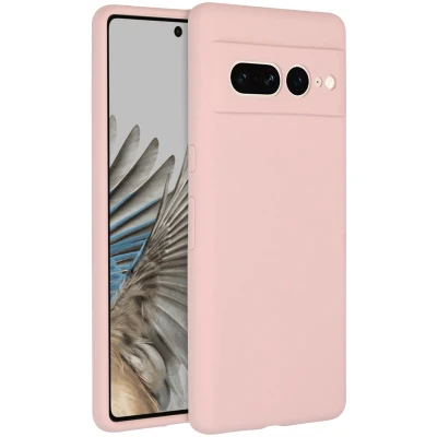 Afbeelding van Accezz Hoesje Geschikt voor Google Pixel 7 Pro Siliconen Liquid Silicone Backcover Roze