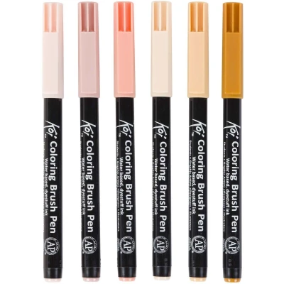 Afbeelding van Sakura Unieke Manga collectie van 6 Koi Colouring Penseel Pens