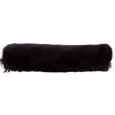 Afbeelding van BR Neusriemhoes Schapenvacht met Klittenband Zwart 28cm