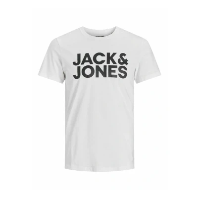 Afbeelding van Jack &amp; Jones Jjecorp LOGO TEE Oneck Tshirt print white, Heren, Maat: 2XL, White