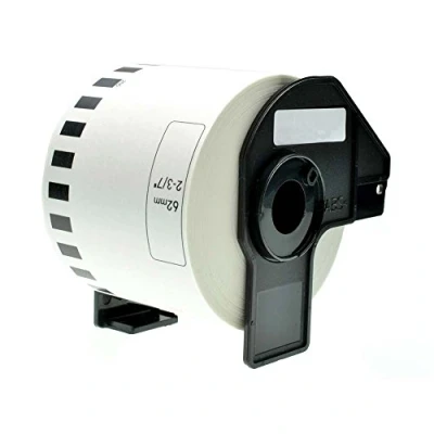 Afbeelding van 1 rol compatibele etiketten voor Brother DK 22205 (etiketten: doorlopende rol, afmetingen: 62 mm x 30,48 m)