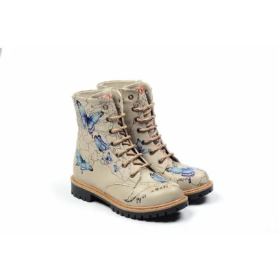Afbeelding van GOBY Butterfly Wander Boots Handgemaakt Uniek Design Vegan Comfort Maat 35