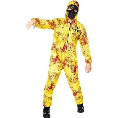 Afbeelding van Funidelia Nucleair Zombie Kostuum voor mannen Ondood, Halloween, Horror Volwassenen Accessoire verkleedkleding en rekwisieten carnaval &amp; feesten Maat XXL Geel