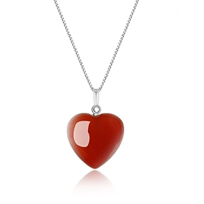 Afbeelding van COAI Halsketting zilver 925 hanger waterdruppel steen dames, Steen, Agaat