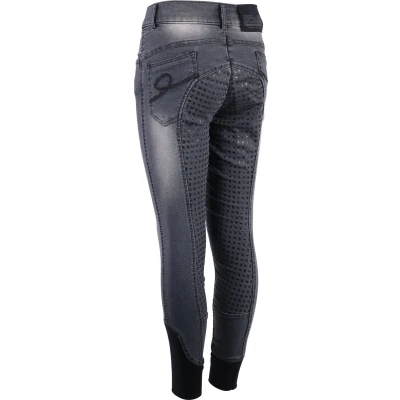 Afbeelding van Harry&#039;s Horse Rijbroek Liciano Denim Full Grip Zwart 176