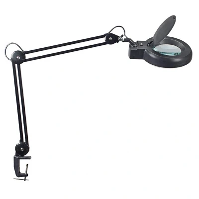 Image de Maul led de travail lampe loupe 3 dioptries lentille 90 intégrée blanc lumière du jour avec pince jusquà 65 cm largeur