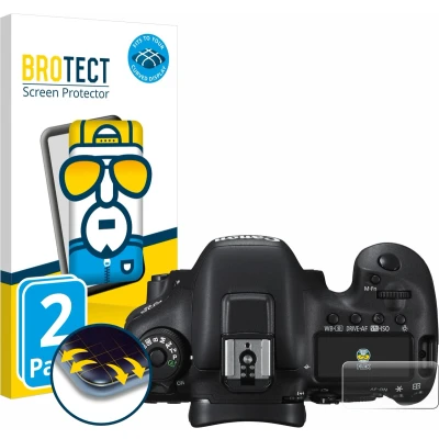 Afbeelding van BROTECT Screenprotector voor Canon EOS 7D Mark II (Schouderdisplay) Folie Beschermfolie transparant volledig dekking (2 Stuks)