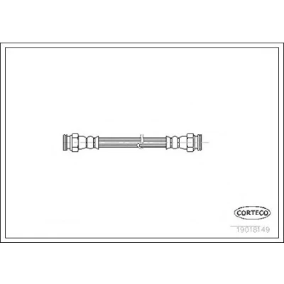 Afbeelding van CORTECO 19018149 Remslang Vooras 148 FIAT: Punto I Hatchback, Barchetta, II Hatchback