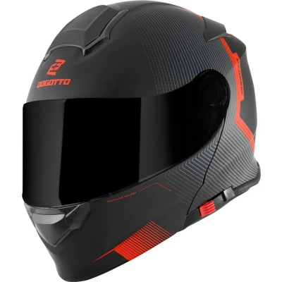 Afbeelding van Bogotto H271 Wayke Mat Zwart Oranje Systeemhelm Maat L Helm