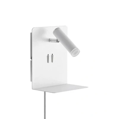 Afbeelding van Lucande LED wandlamp 2lichts Staal, kunststof H: 20 cm wit, chroom Inclusief lichtbronnen