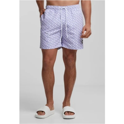 Afbeelding van Urban Classics Pattern Zwemshorts, Heren, Maat: Medium, Dustylilacseahorse