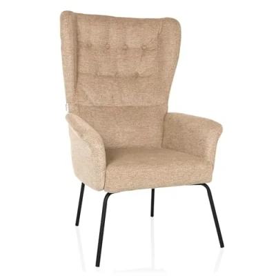 Afbeelding van HAVENIO Gestoffeerde fauteuil Beige
