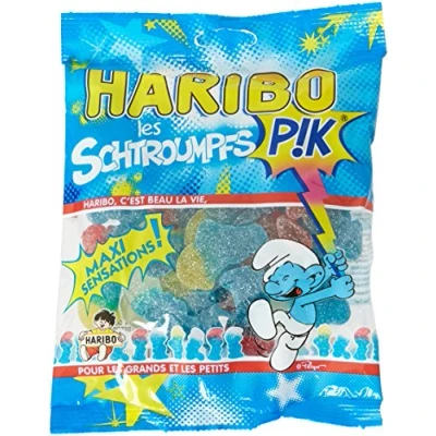 Afbeelding van Haribo Smurfen Pik Snoep, verpakking 275 g