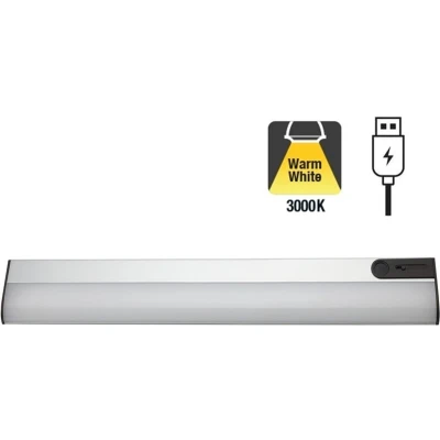Afbeelding van Integral LED Sensorlux Kastverlichting 1,7 watt 150 lumen 3000K Warm Wit IR Handsensor Dimbaar USB 5v Batterij Oplaadbaar 350mm