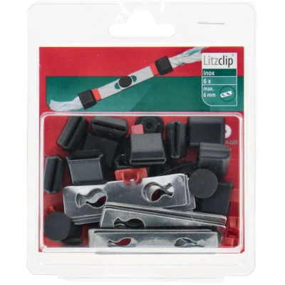 Afbeelding van Koordverbinder Litzclip RVS 6mm Safety Link 6 stuks