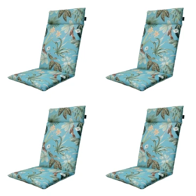 Afbeelding van Madison Kussen hoog 50x120 universeel Grasse aqua natural outdoor fi 4 stuks