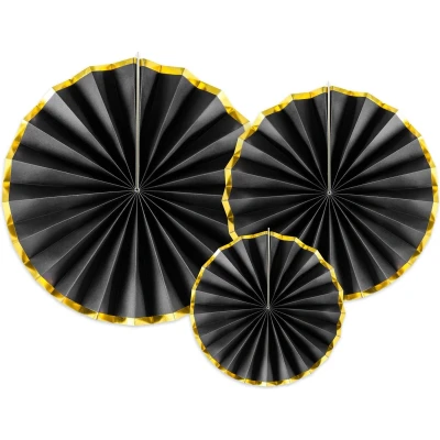 Afbeelding van Partydeco Honeycomb Zwart ( 3 stuks)