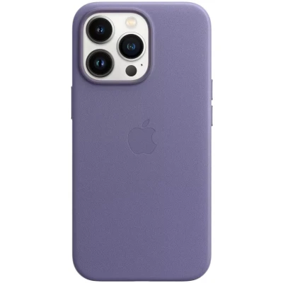 Afbeelding van Apple MagSafe Leren Back Cover Paars iPhone 13 Pro