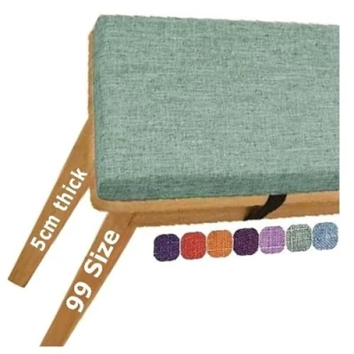 Afbeelding van Stoelkussen, vloermatras voor volwassenen, beige, ingang, gestoffeerd, kussen tuinbank, 180, 130, 120 cm, 1,40 schommelkussen, bank, 40 x 100 buiten, caravan, binnen, tuin (Z, cm