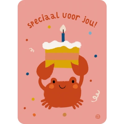 Afbeelding van By bora verjaardagskaart zee krab