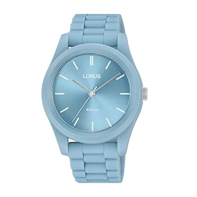 Afbeelding van Lorus Analoog kwartshorloge voor dames met siliconen band, Blauw, Modieus