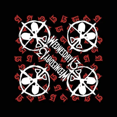 Afbeelding van Wednesday 13 Logo Shovels Bandana Zwart