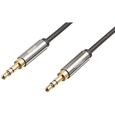 Afbeelding van Amazon Basics Auxiliary stereo audiokabel 3,5 mm jack naar mannelijk 1,2 m zwart