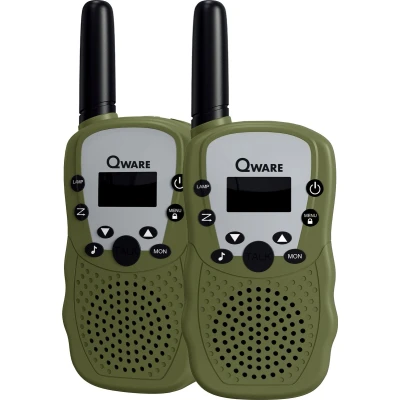 Afbeelding van Qware Walkie Talkie Set Army groen