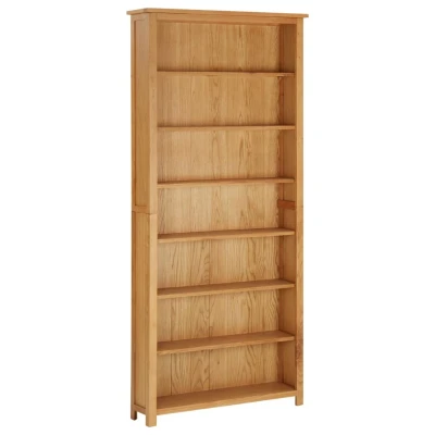 Afbeelding van Boekenkast met 7 schappen 90x22,5x200 cm massief eikenhout