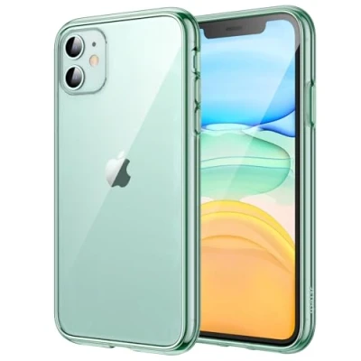 Afbeelding van JETech Beschermhoes voor iPhone 11 (2019) 6,1 inch, schokbestendig en krasbestendig, transparant, (nachtgroen)