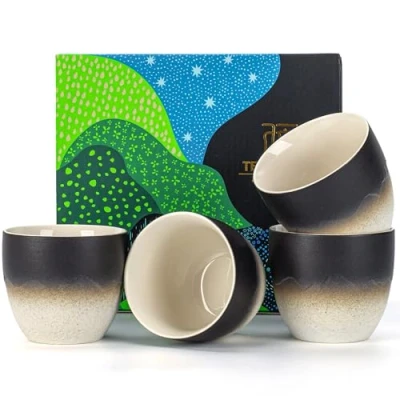 Afbeelding van TEANAGOO Japanse theemok 160 ml marineblauw gradiënt H24 4 stks/doos theekopjes Chinese drukke Aziatische zonder