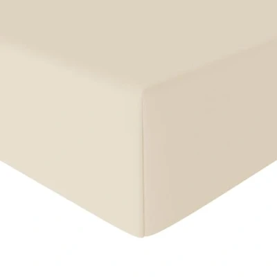 Image de Amazon Basics Drap housse en microfibre, Beige, 180 x 200 30 cm
