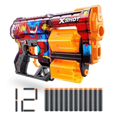 Afbeelding van X Shot Skins Dread Blaster Poppy Playtime Toony van ZURU met 12 darts
