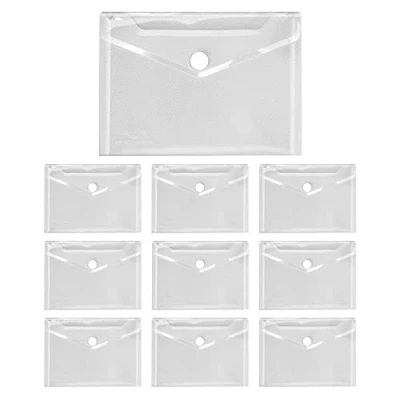 Afbeelding van VELOFLEX A455010 documentenhoezen van polypropyleen met klittenbandsluiting, A6, transparant, 10 stuks